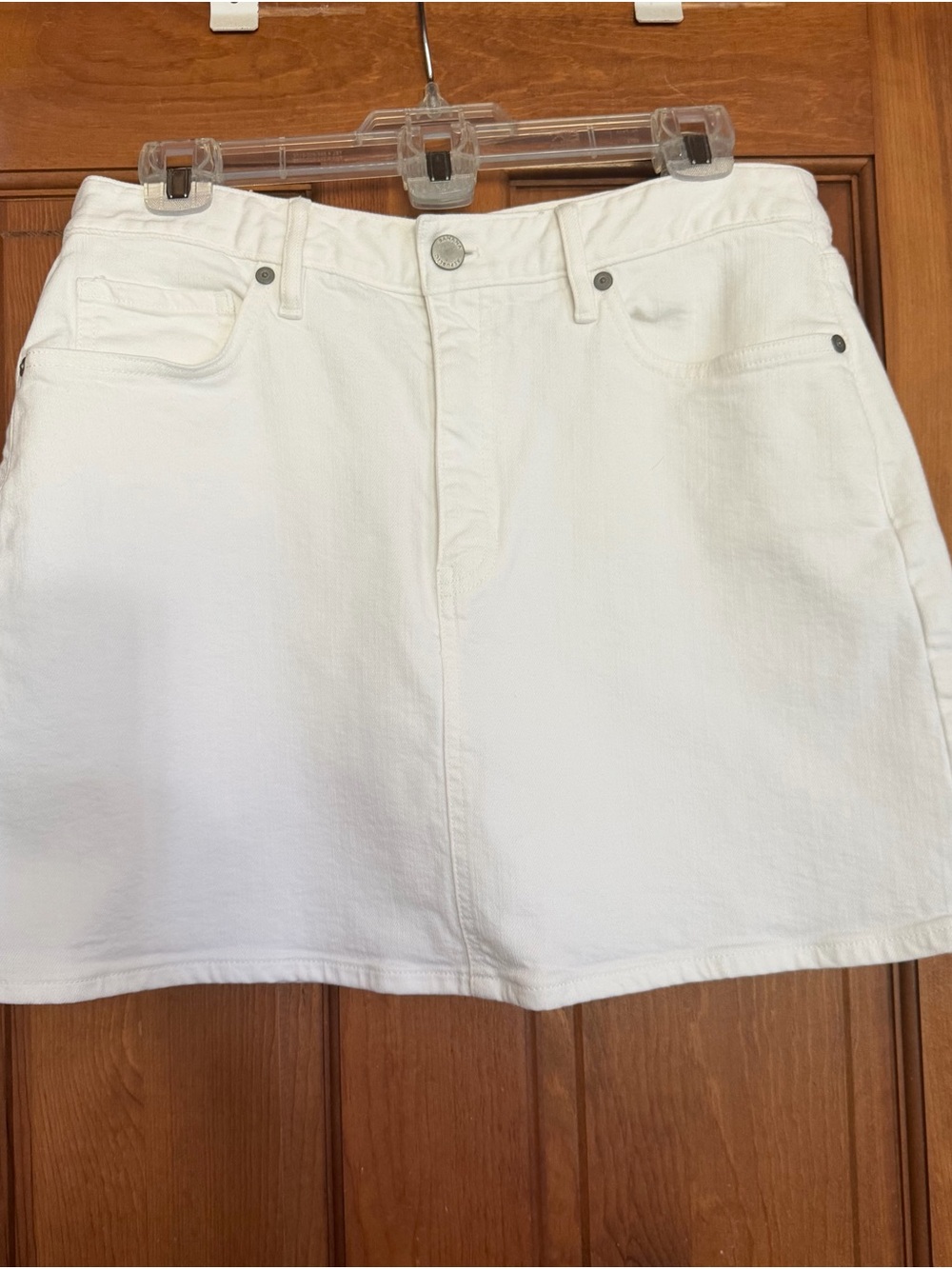 Banana Republic White Denim Mini Skirt